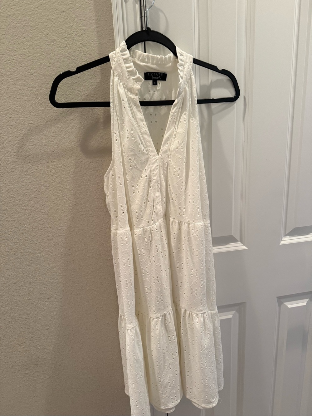 NWT 1.State beach Women's Eyelet cover up dress - New Ivory White - Picture 9 of 10